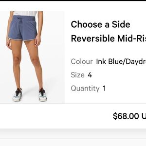 choose a side reversible lululemon shorts
